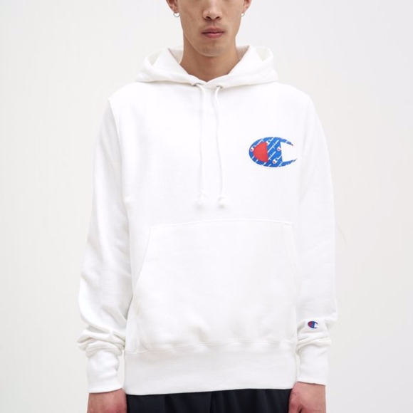 champion reverse weave sublimated grey hoodie